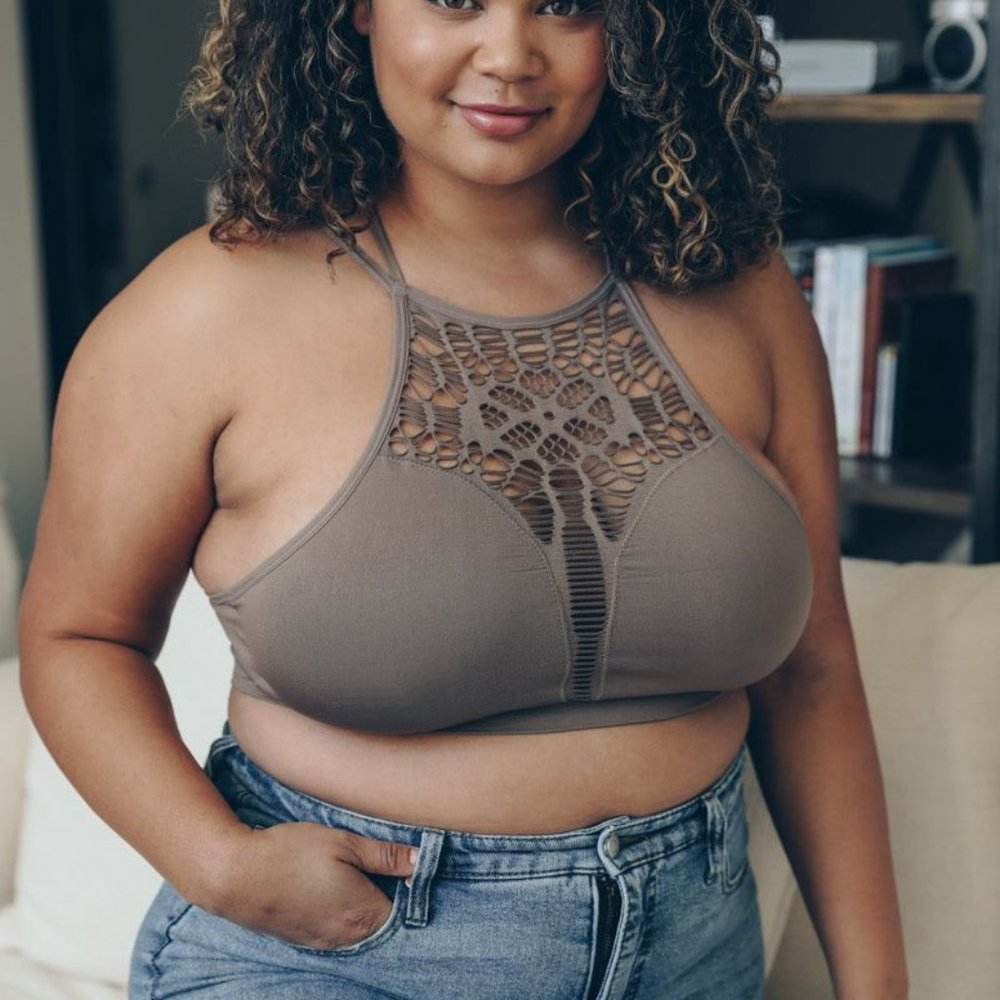 Seamless High Neck Strappy Back Brami Plus - Picture 7 of 11